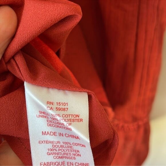 Anthropologie Red Carter Gauzy Burgundy Red High Low Midi Dress - Picture 8 of 10